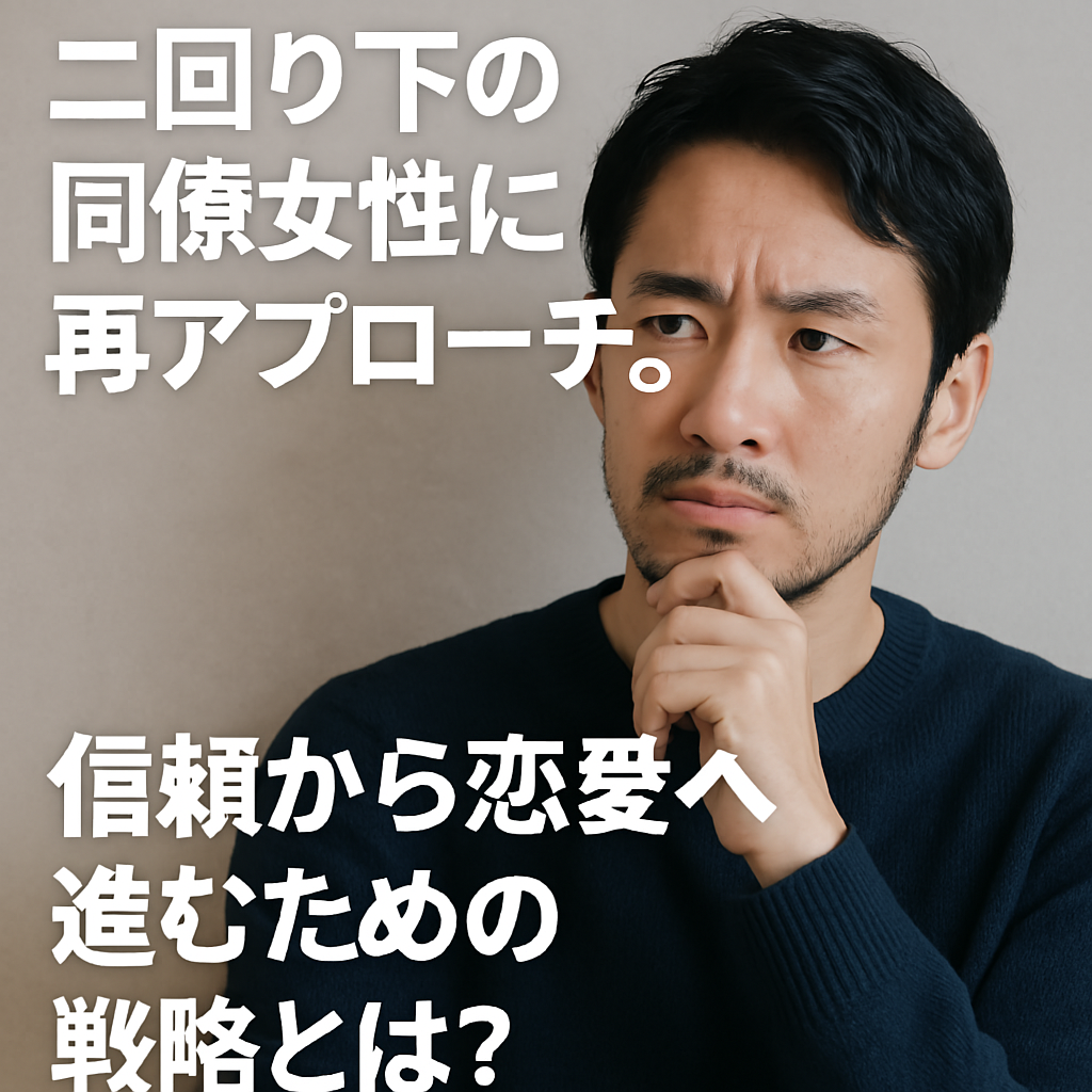 【モテ男の自分磨き】二回り下の同僚女性に再アプローチ。信頼から恋愛へ進むための戦略とは?