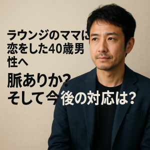 【モテ男の自分磨き】ラウンジのママに恋をした40歳男性へ：脈ありか？そして今後の対応は？