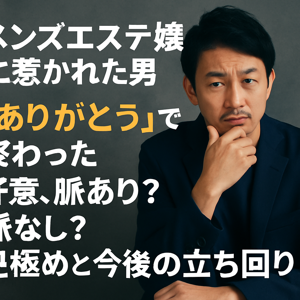 【モテ男の自分磨き】「ありがとう」で終わった好意、脈あり?脈なし?見極めと今後の立ち回り