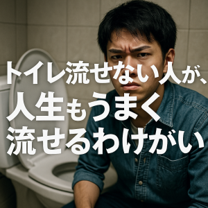 トイレ流せない人が、人生もうまく流せるわけがない