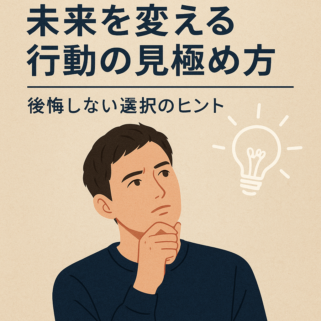 未来を変える行動の見極め方|後悔しない選択のヒント
