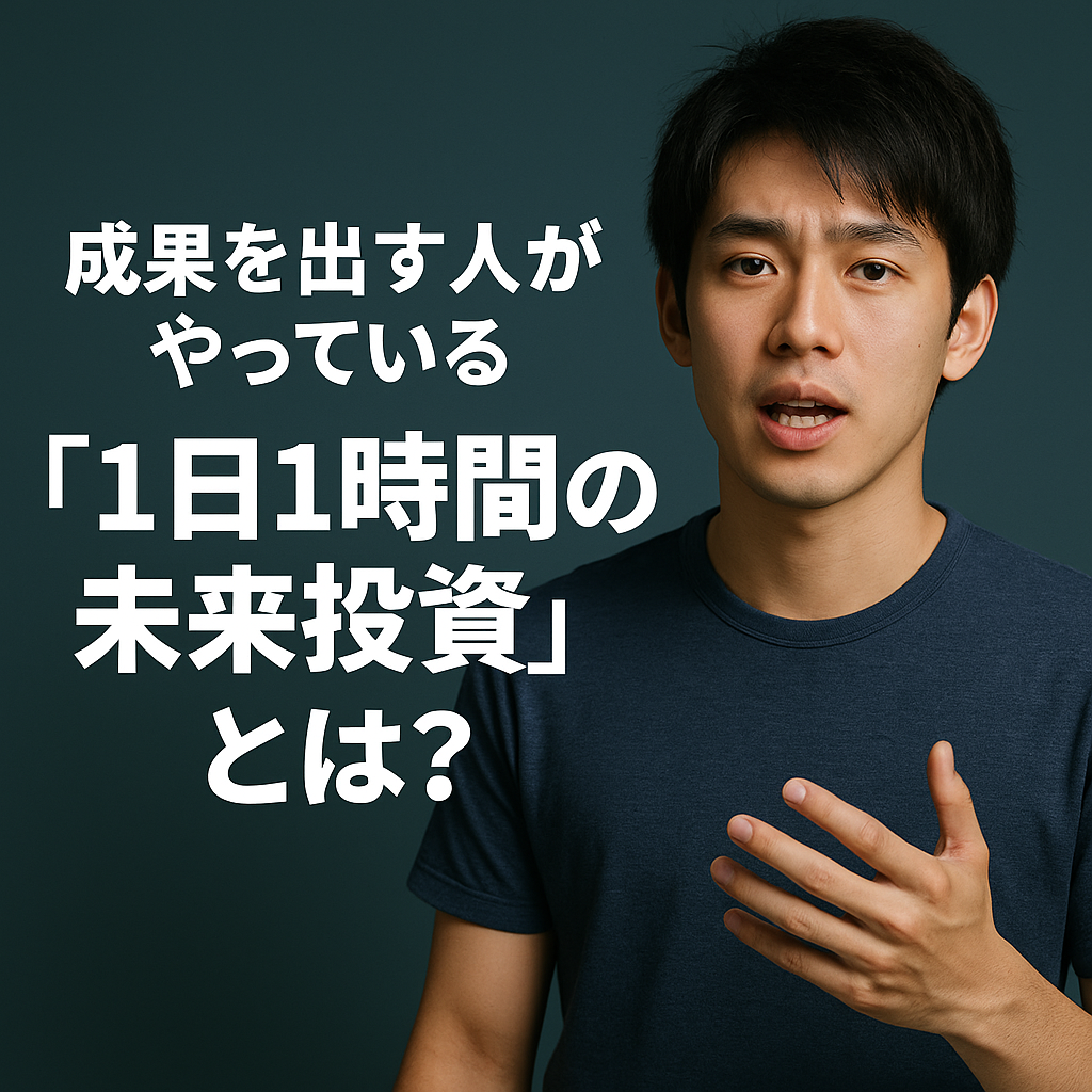成果を出す人がやっている“1日1時間の未来投資”とは?