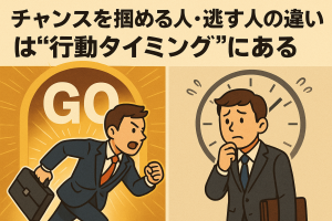 チャンスを掴める人・逃す人の違いは“行動タイミング”にある