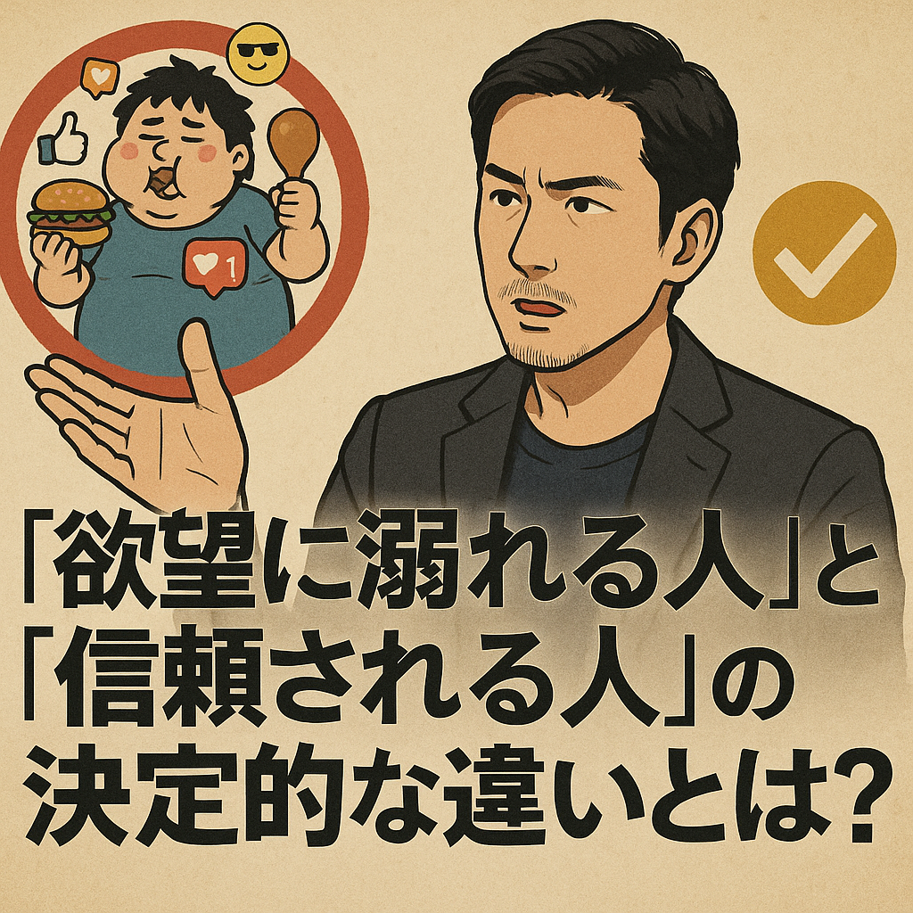 「欲望に溺れる人」と「信頼される人」の決定的な違いとは?
