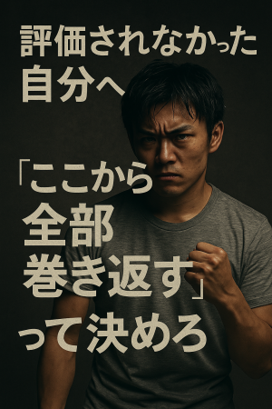 評価されなかった自分へ──「ここから全部巻き返す」って決めろ。