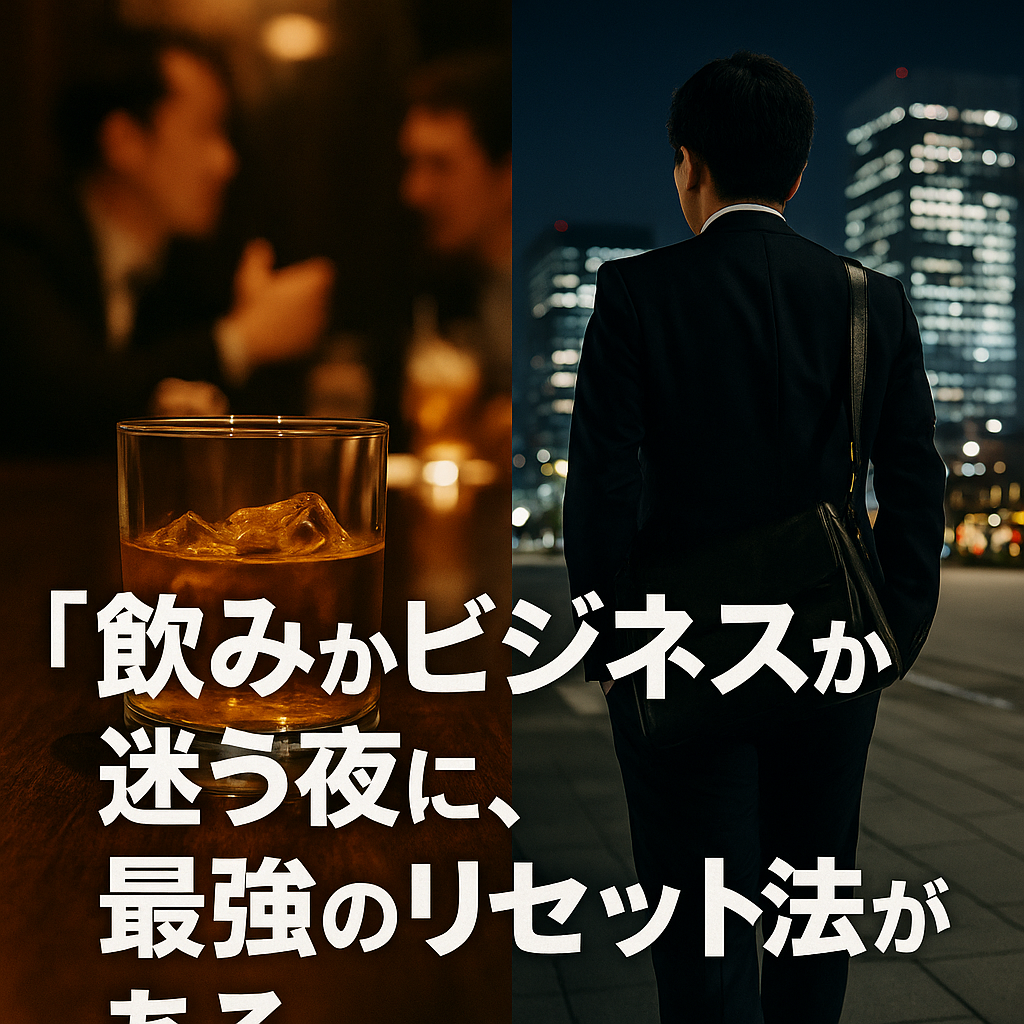 “飲み”か“ビジネス”か迷う夜に、最強のリセット法がある。