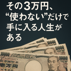 その3万円、“使わない”だけで手に入る人生がある
