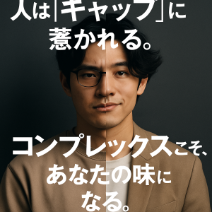 人は「ギャップ」に惹かれる。コンプレックスこそ、あなたの味になる。