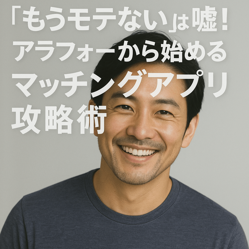 【40代男性向け】「もうモテない」は嘘!アラフォーから始めるマッチングアプリ攻略術