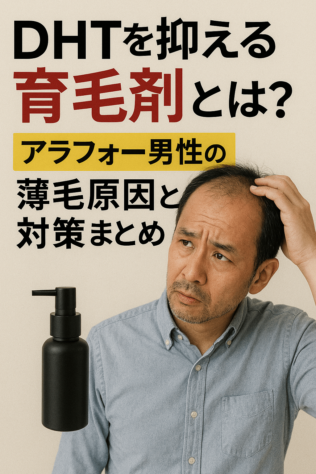 DHTを抑える育毛剤とは？アラフォー男性の薄毛原因と対策まとめ