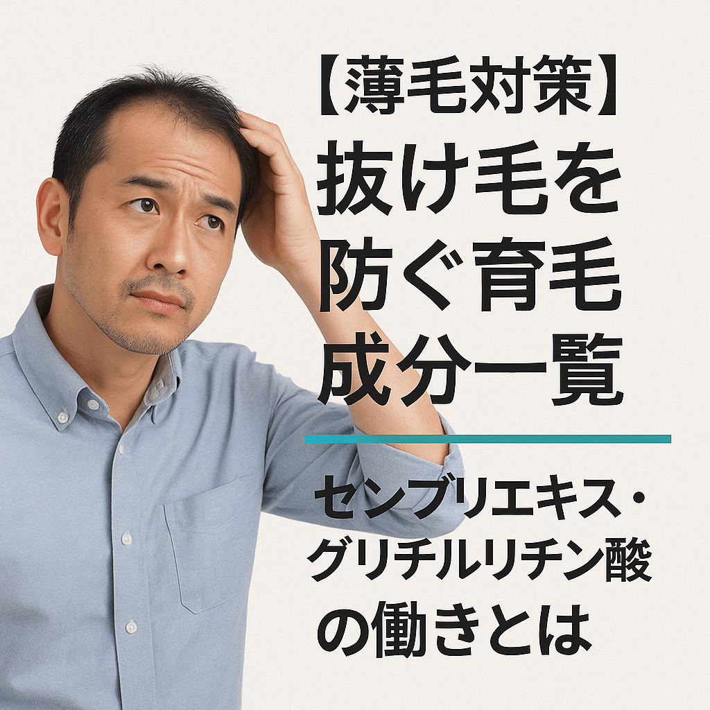 抜け毛を防ぐ育毛成分一覧｜センブリエキス・グリチルリチン酸の働きとは
