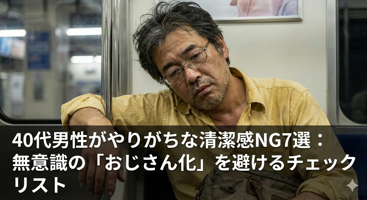 40代男性がやりがちな清潔感NG7選：無意識の「おじさん化」を避けるチェックリスト
