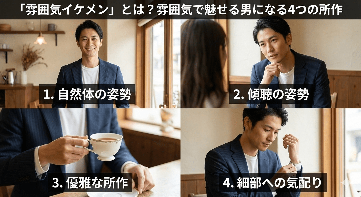 「雰囲気イケメン」とは？雰囲気で魅せる男になる4つの所作