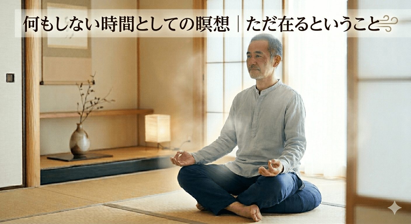 何もしない時間としての瞑想|ただ在るということ