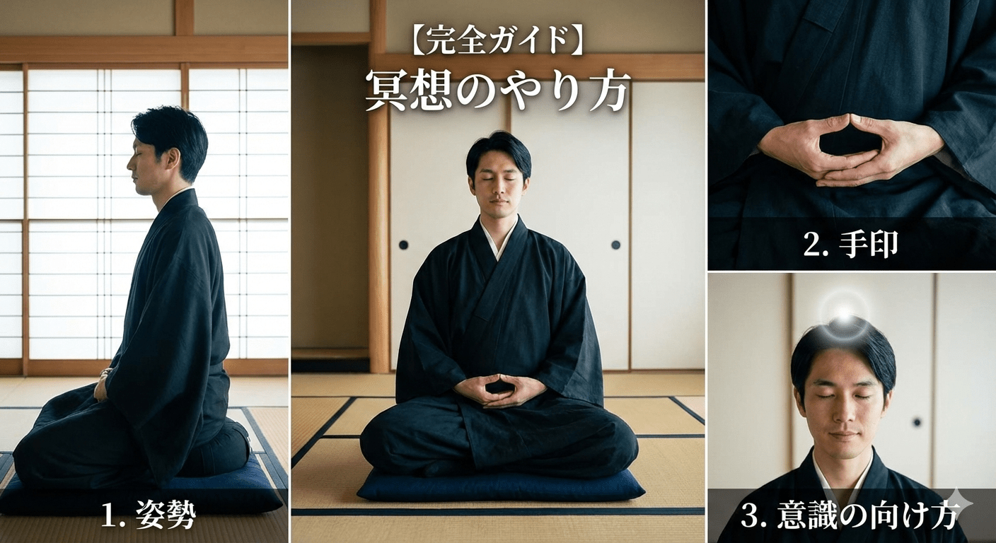 【完全ガイド】冥想のやり方｜姿勢・手印・意識の向け方