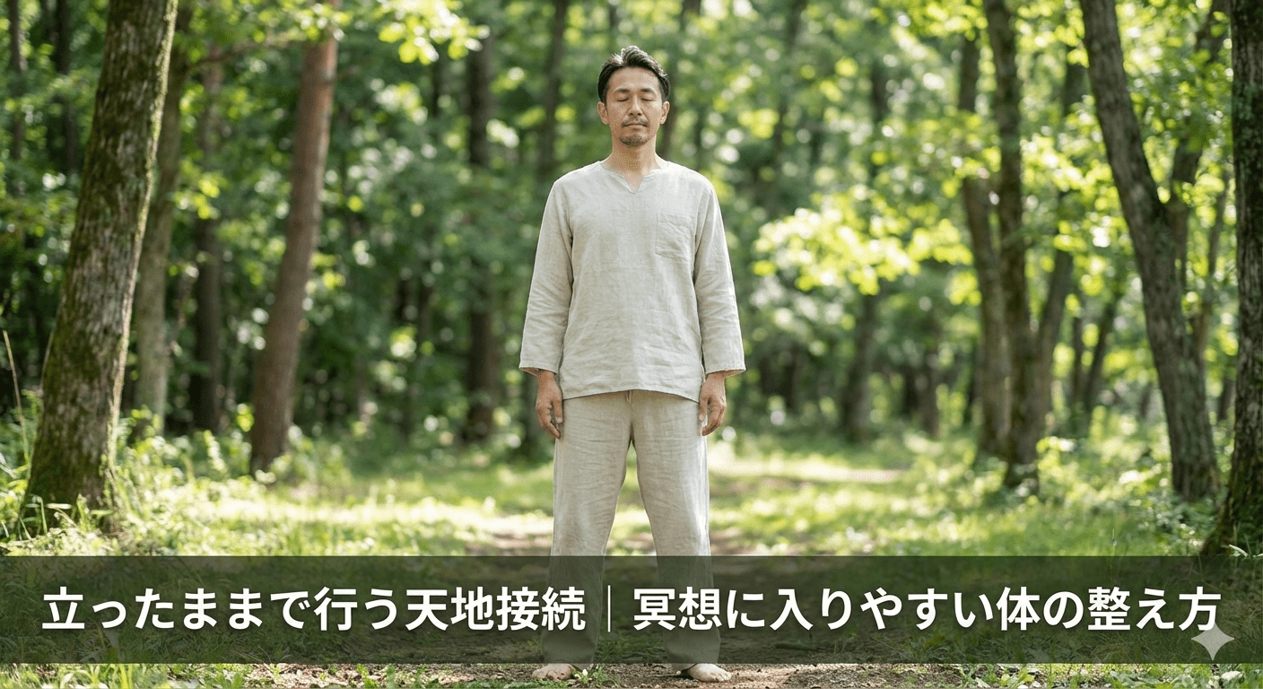 立ったままで行う天地接続｜冥想に入りやすい体の整え方
