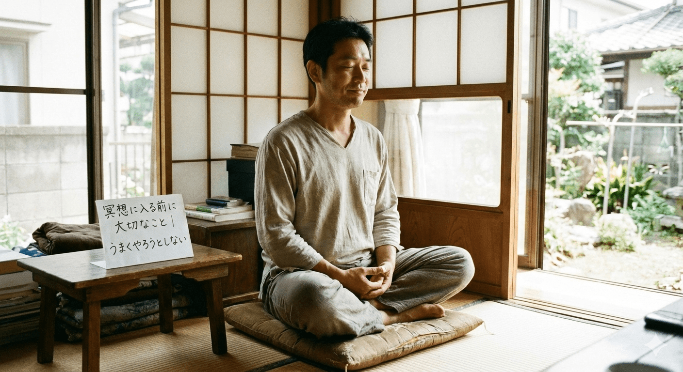 冥想に入る前に大切なこと|うまくやろうとしない