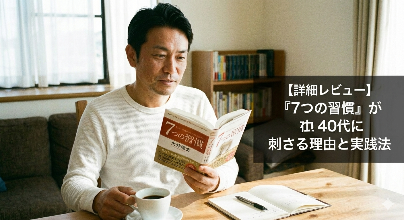 【詳細レビュー】『7つの習慣』が40代に刺さる理由と実践法