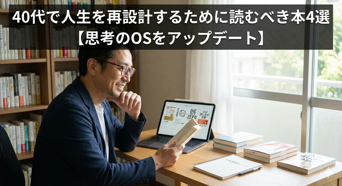 40代で人生を再設計するために読むべき本4選【思考のOSをアップデート】