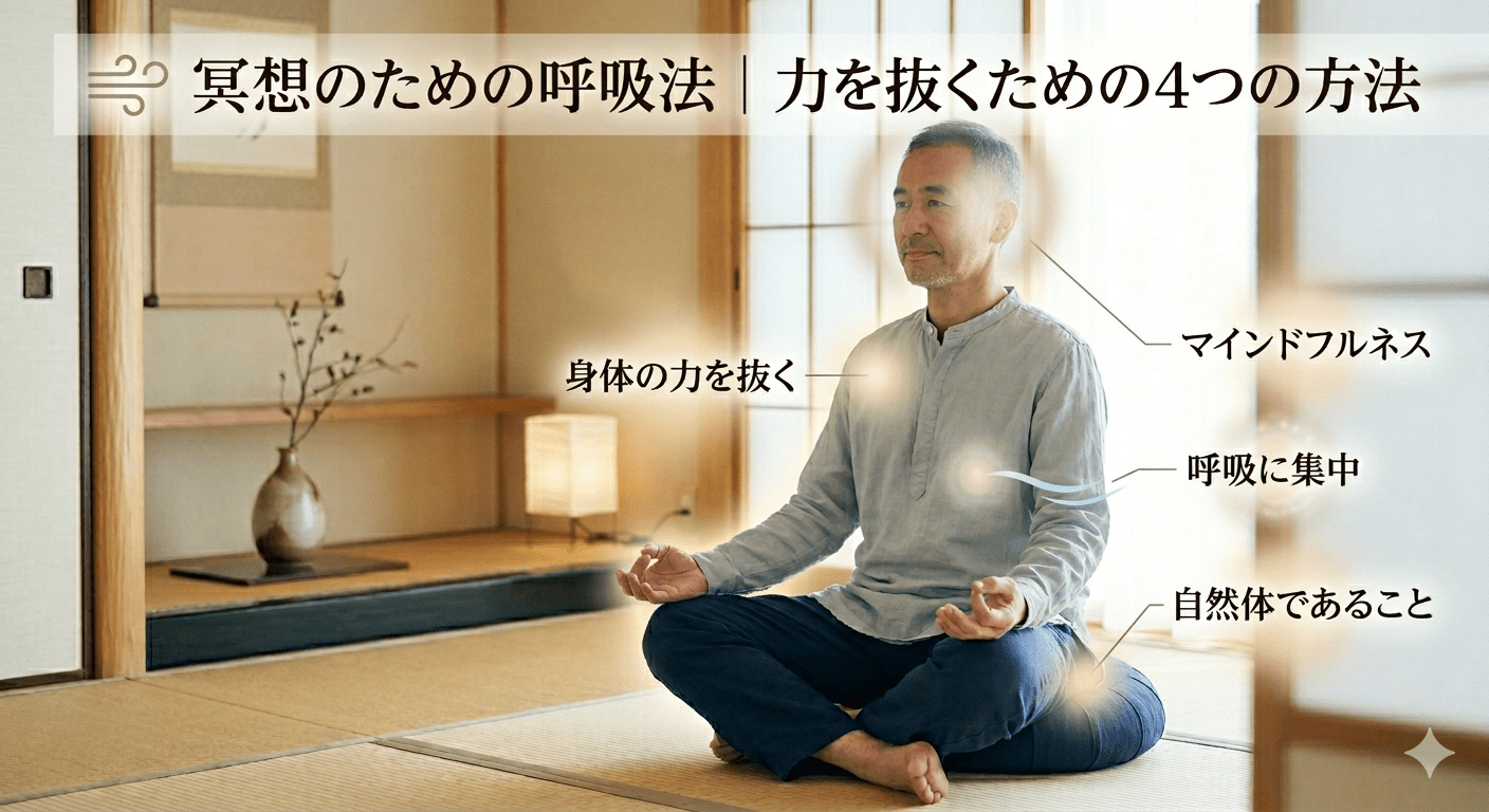 冥想のための呼吸法|力を抜くための4つの方法