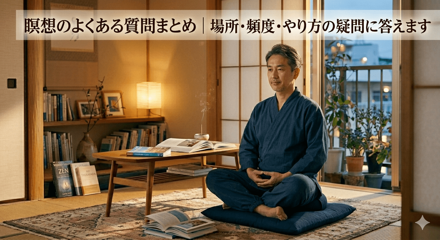 瞑想のよくある質問まとめ|場所・頻度・やり方の疑問に答えます