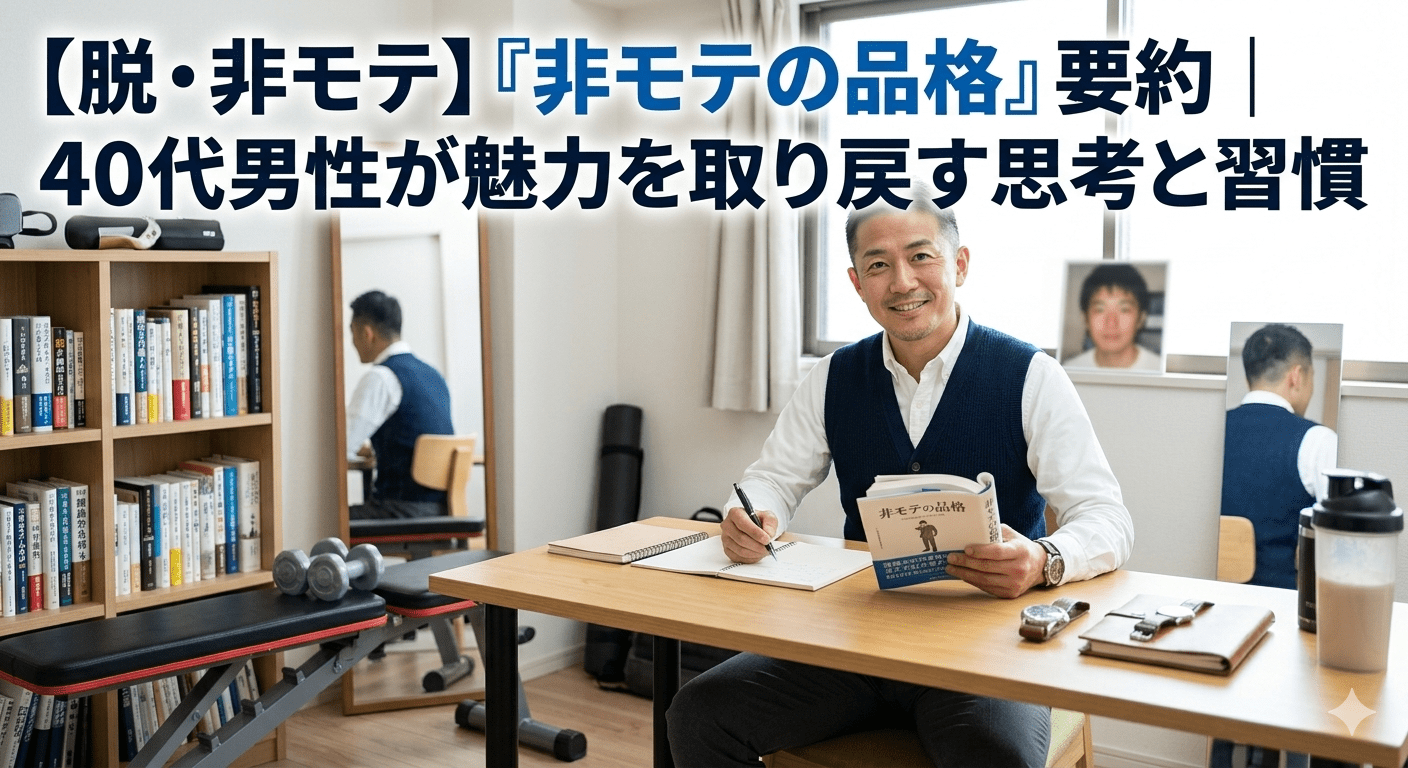 【脱・非モテ】『非モテの品格』要約｜40代男性が魅力を取り戻す思考と習慣