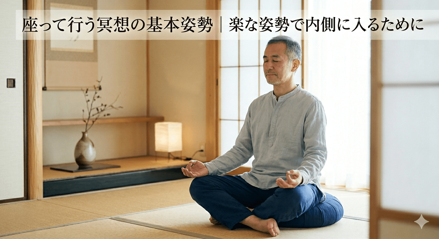座って行う冥想の基本姿勢｜楽な姿勢で内側に入るために