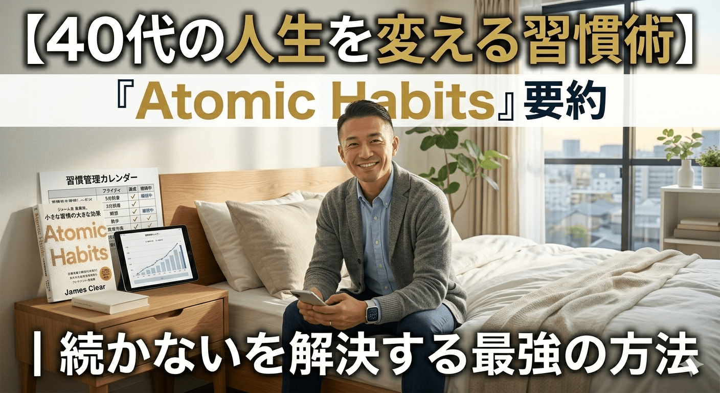 【40代の人生を変える習慣術】『Atomic Habits』要約|続かないを解決する最強の方法
