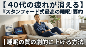 【40代の疲れが消える】『スタンフォード式最高の睡眠』要約｜睡眠の質を劇的に上げる方法