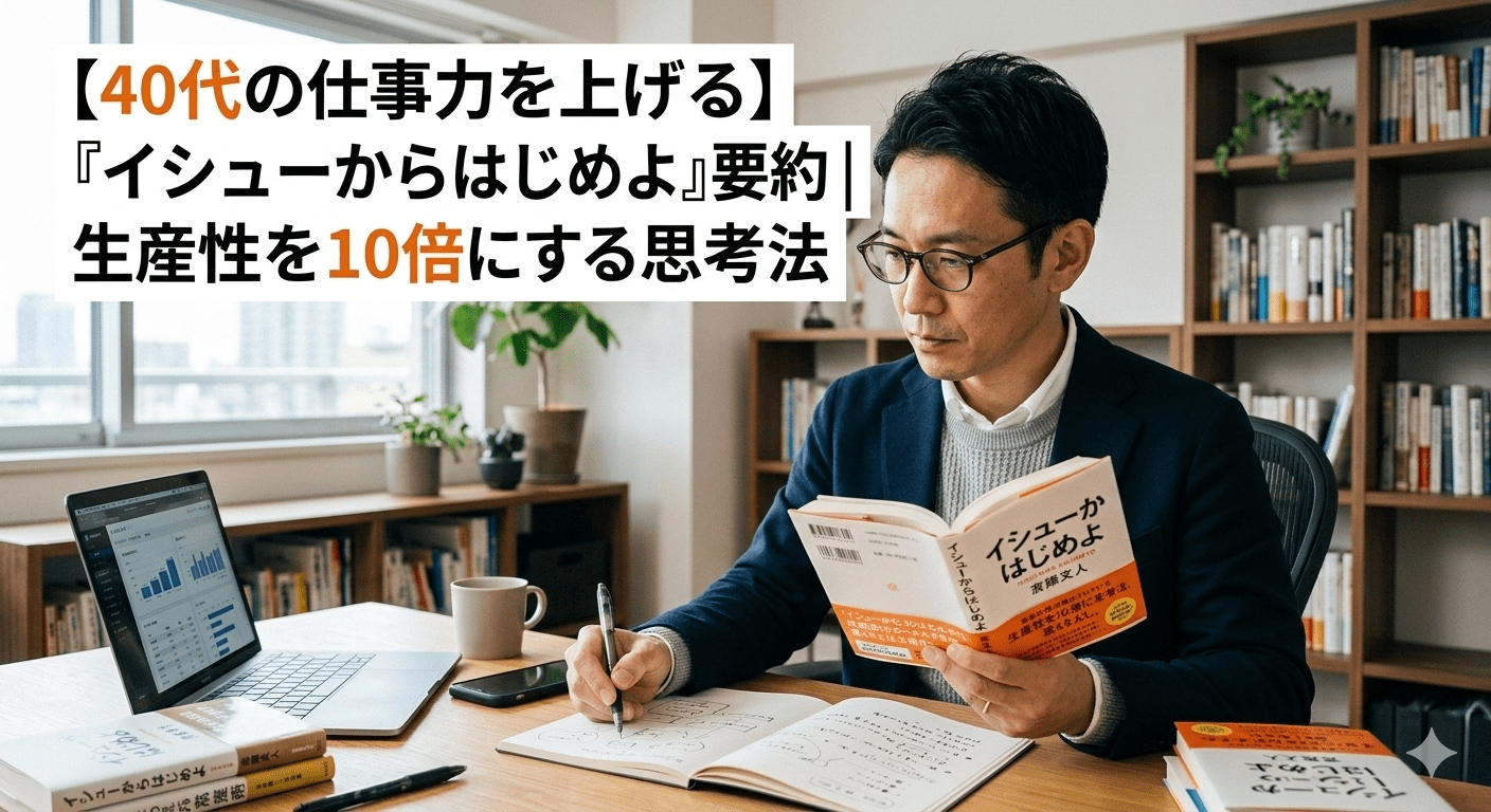 【40代の仕事力を上げる】『イシューからはじめよ』要約｜生産性を10倍にする思考法