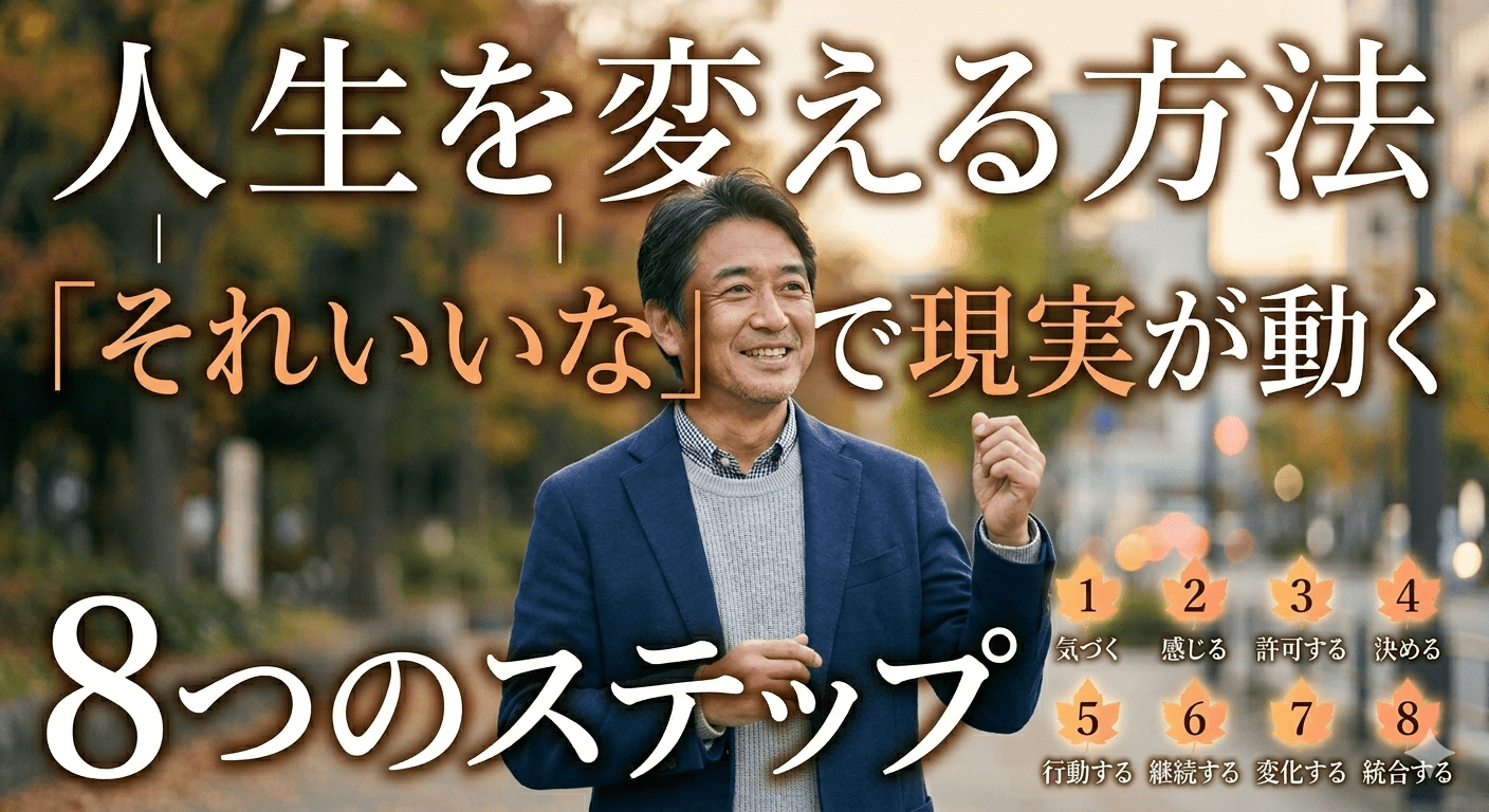 人生を変える方法|「それいいな」で現実が動く8つのステップ