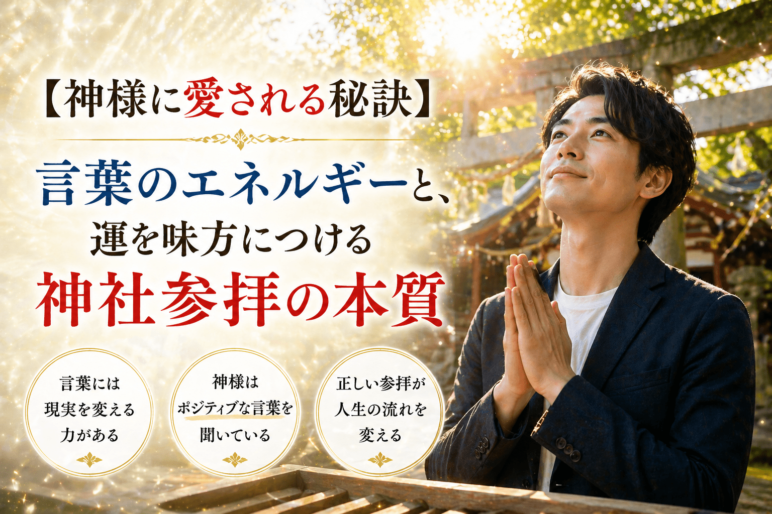 【神様に愛される秘訣】言葉のエネルギーと、運を味方につける神社参拝の本質