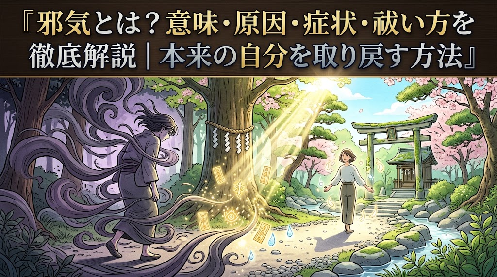 邪気とは？意味・原因・症状・祓い方を徹底解説｜本来の自分を取り戻す方法