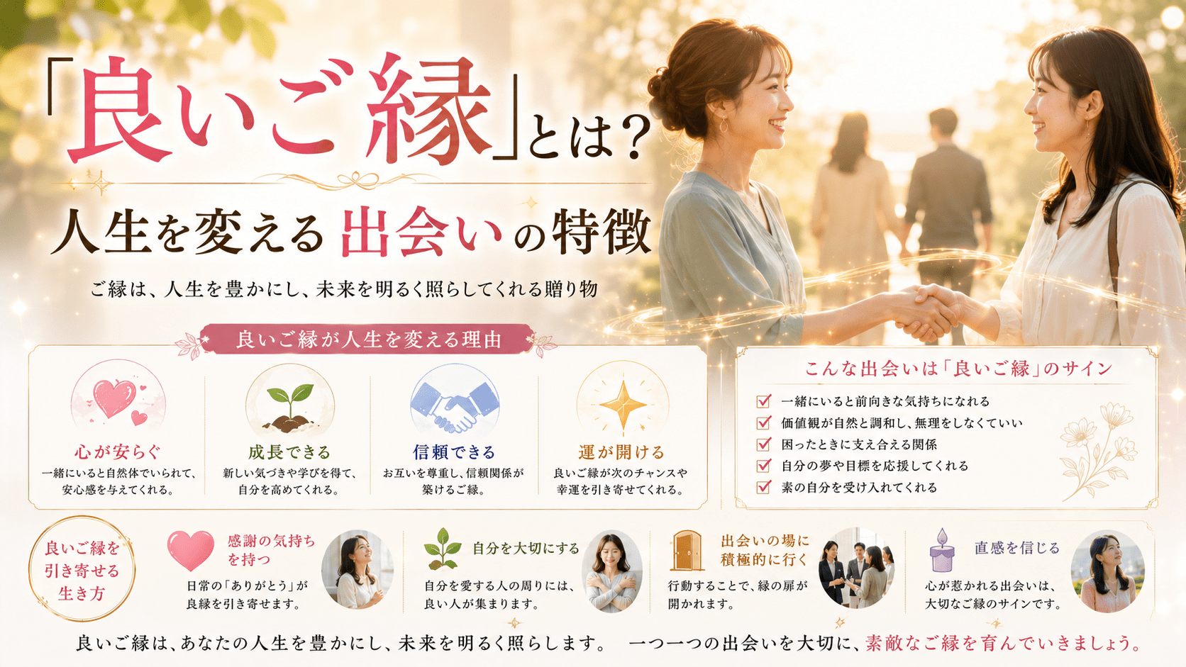 良いご縁とは?人生を変える出会いの特徴