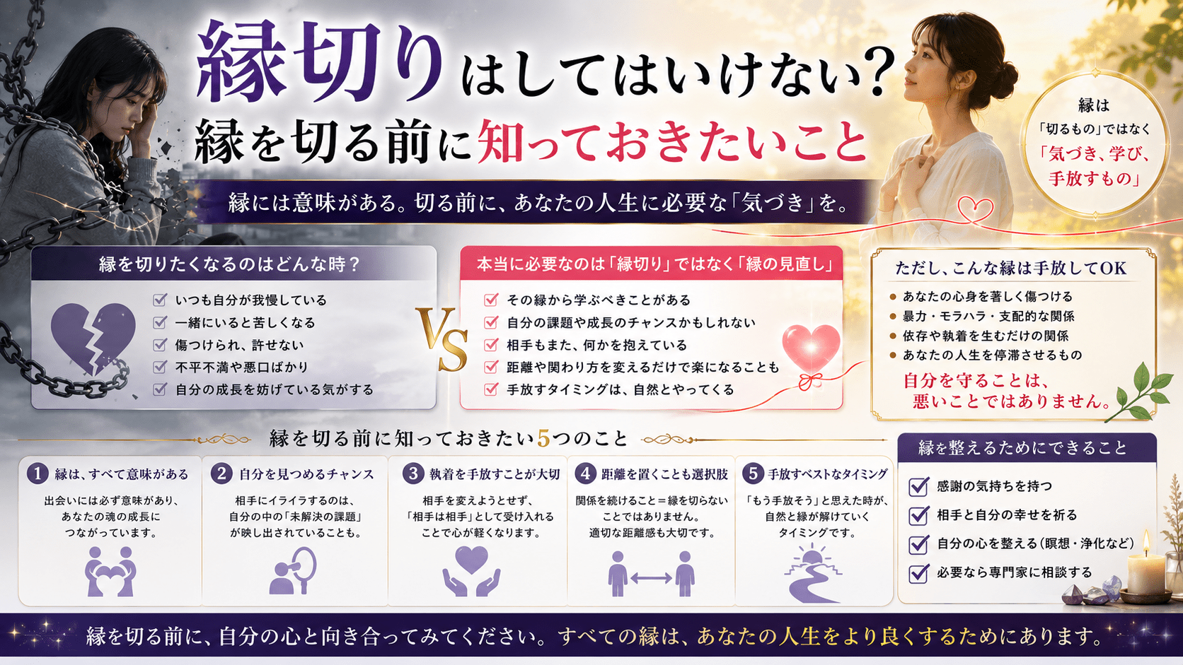 縁切りはしてはいけない？縁を切る前に知っておきたいこと