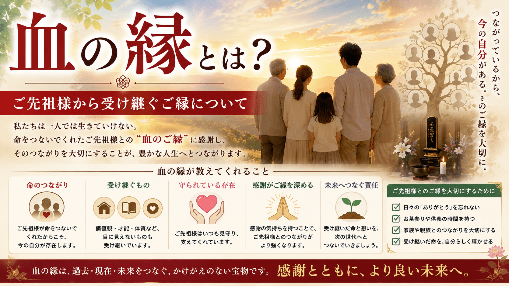 血の縁とは？ご先祖様から受け継ぐご縁について