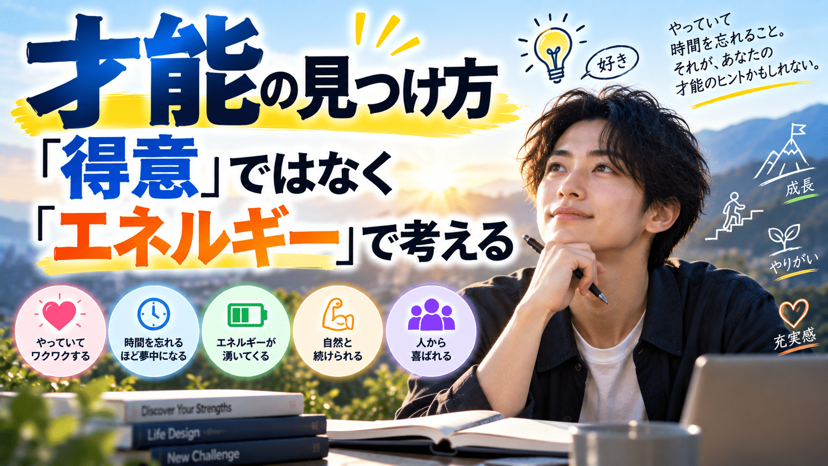 才能の見つけ方｜「得意」ではなく「エネルギー」で考える